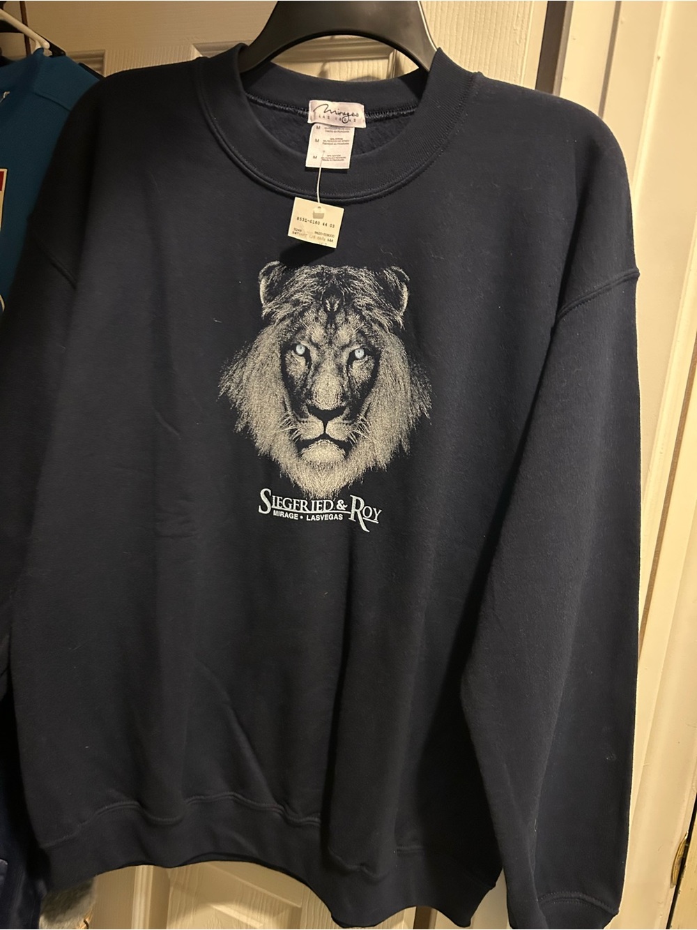 NWT Vintage 90s Siegfried & Roy Mirage Las Vegas Lion Sweatshirt sz.M Deadstock